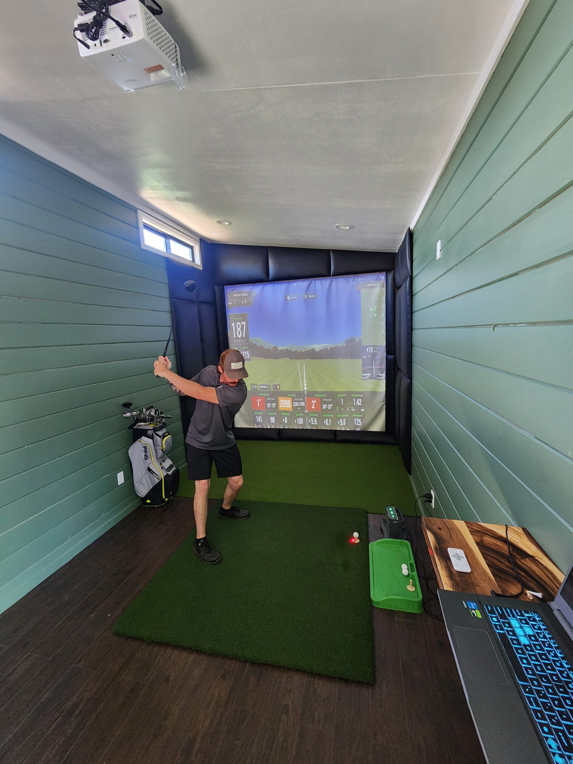 20250601_110710 golf simulator shed interior
